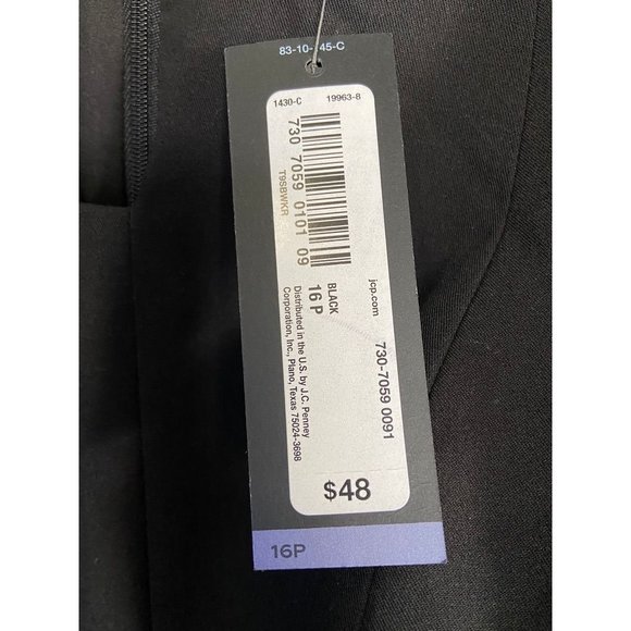 Worthington Petite Black Sleeveless Women's Size 16P NWT some stretch - Picture 5 of 6